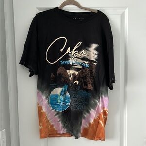 PacSun Cabo San Lucas Graphic Tee - Black and Blue